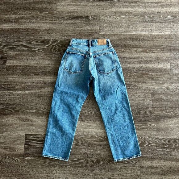 NWT Madewell The Petite Curvy '90s Straight Crop Jeans in Hazeldell Wash Size 24 - Picture 15 of 16
